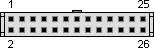 26 pin IDC male connector layout